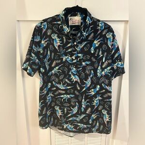 Chubbies neon dinosaur pullover polo